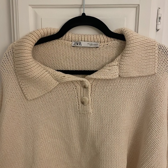 Knitted cropped sweater - Picture 2 of 2